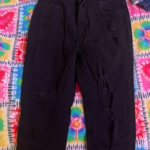 Black ripped jeans